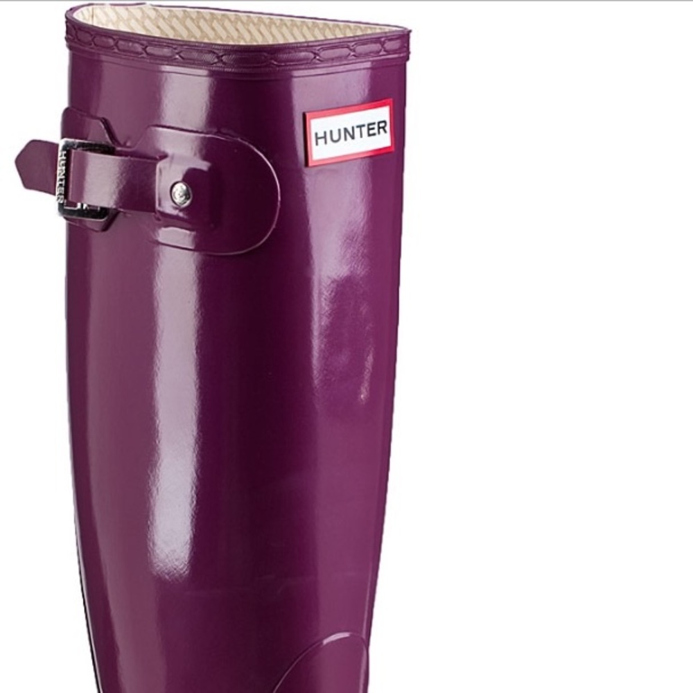 Purple Tall Hunter Rain Boots